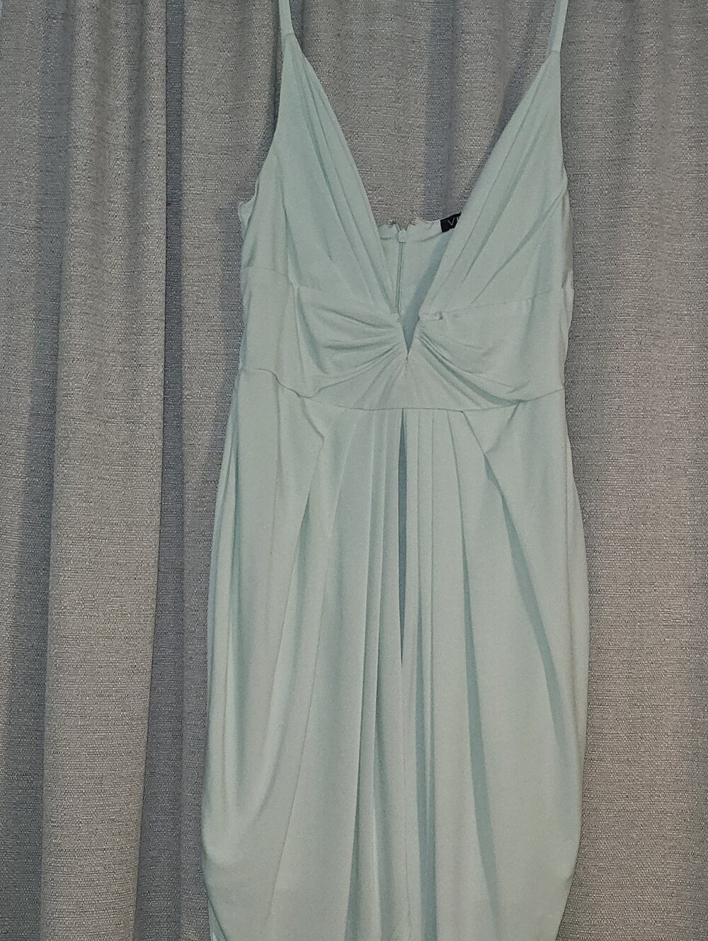 VENUS Mint Twist-Front Mini Dress